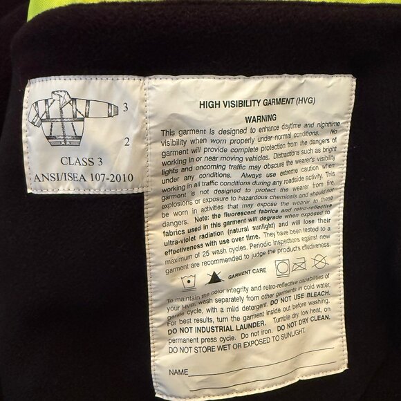 High Vis Snap N Wear 626T ANSI Class III Compliant System (Inner Jacket) - Picture 7 of 7